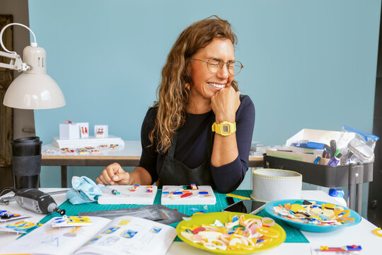 Smiling Designer Craft Portrait