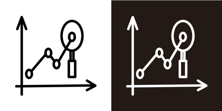 Predictive Analytics  Icon Set White Stlye Collection 