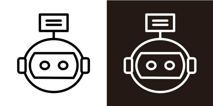 Virtual Assistant  Icon Set White Stlye Collection 