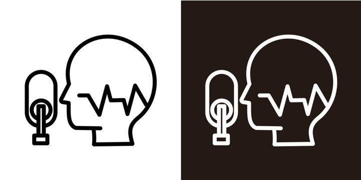 Speech Recognition  Icon Set White Stlye Collection 
