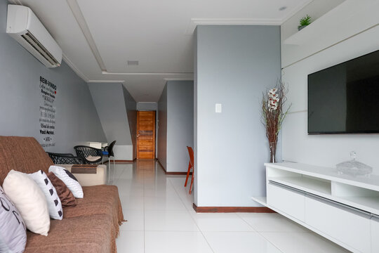 Cozy Living Room With Simple Design in Modern Apartment