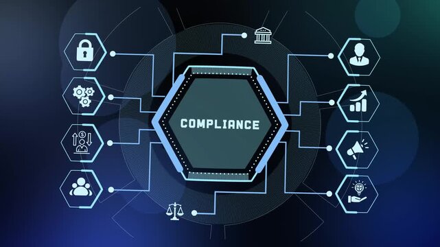 Regulatory verification interface highlighting strict business compliance and data protection.