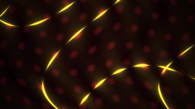 Abstract background with glowing shapes and dot patterns