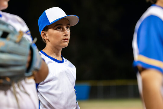 Young Player Focuses During coach instructions
