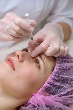 Cosmetic Injection Procedure on Woman Face