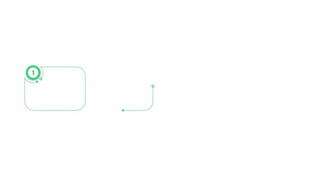 animated video of business plan infographic 4 and 8 steps template, rectangle shape for strategic planning, business presentations and reports