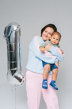 A mother with a young son.