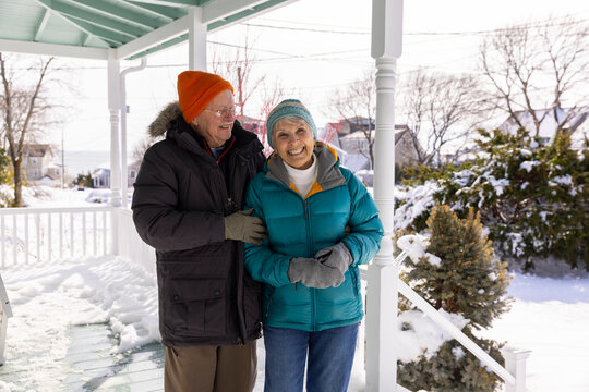 Senior couple Looking at camera portrait 