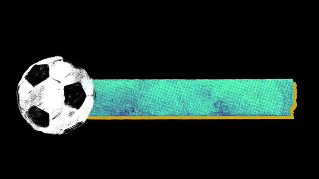 Hand-Drawn Football Lower Third Single Line