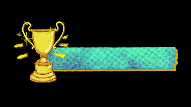 Hand-Drawn Trophy Lower Third Single Line