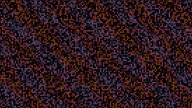 Abstract digital LED pixel grid with shifting colors