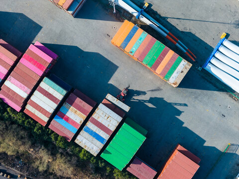 Container terminal aerial view