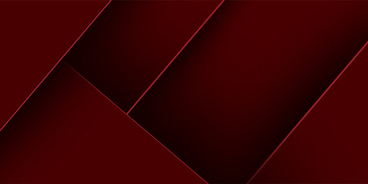 Abstract 3D background with dark red gradient illustration background with 3d look design. Overlap square with shadow and light pattern. Cool design and luxury. Eps10 vector