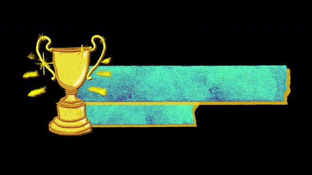Hand-Drawn Trophy Lower Third Two Lines