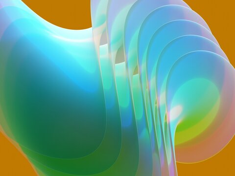 Colorful Abstract Design With Smooth Curves and Shapes