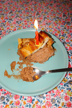 Chocolate Cake With Birthday Candle