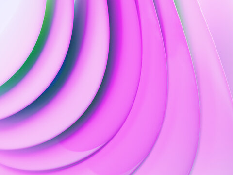 Curved Shapes in Shades of Purple Form a Smooth Pattern