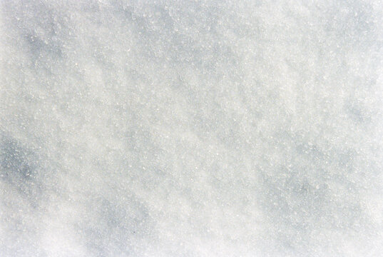 Delicate texture of freshly fallen snow at night