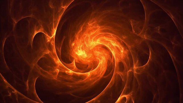 Deep Cosmic Fire Vortex with Dynamic Swirling Golden Plasma Flaring Waves