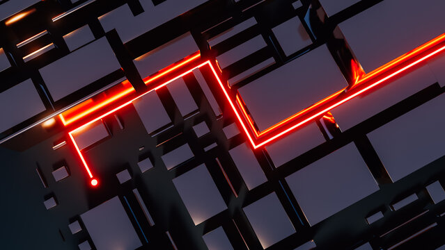 GPS route location map showing path and connection points in real time
