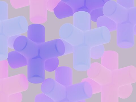 Colorful Shapes in Different Shades Create a Unique Pattern