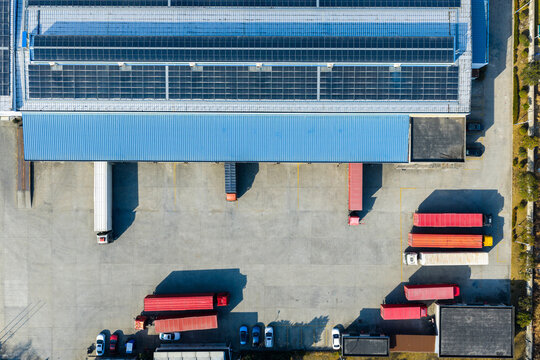 Solar panel logistics warehouse