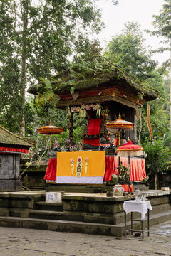 Ceremonial altar at Pura Dalem Puri in Bali