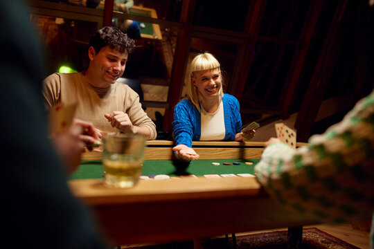 Indoor poker game