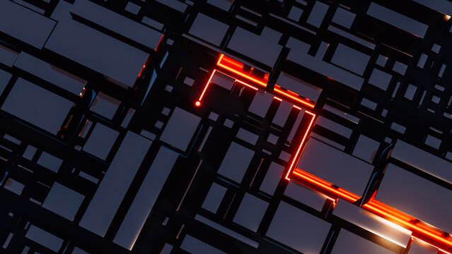 GPS route location map showing path and connection points in real time