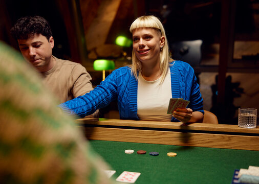Indoor poker game