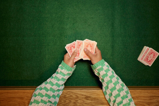 Woman deals cards