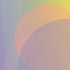 Large translucent circles in peach, mauve, and lavender overlap with a soft glow, creating a relaxed abstract texture for brand covers and UI screens. © Sergei