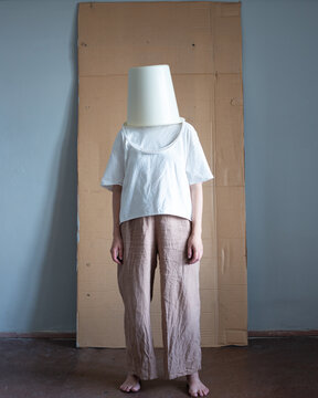 The woman with bucket
