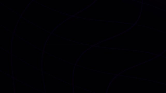 Abstract glowing light particles moving across a curved digital grid on black background symbolizing high speed data