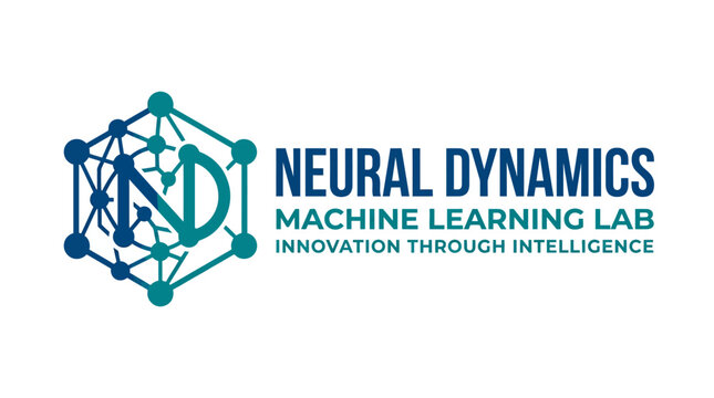 Neural Dynamics logo with network graphic and text for machine learning lab