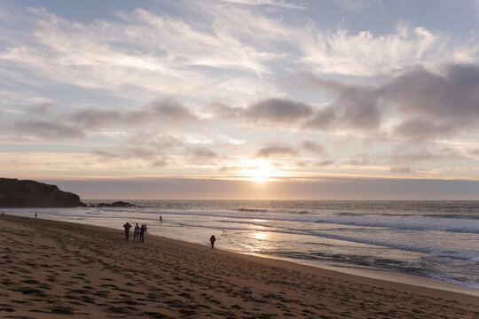 The California coast at sunset
