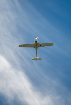 Mooloolaba Queensland, Australia - May 16th 2026 - Light Aircraft Seen from Below in Open Sky