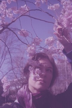 Portrait Under Cherry Blossoms 