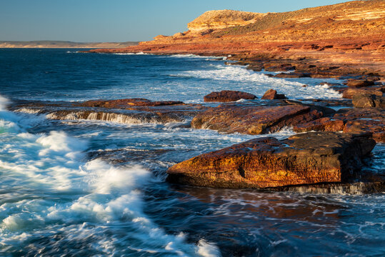 Kalbarri waves at sunset