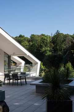 triangular house and terrace