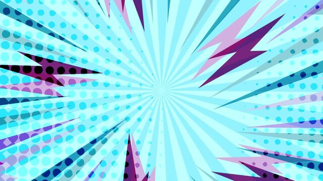 Pop Art Comic Book Style Lightning Effect 4K