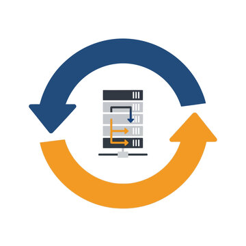 Server Data Flow Cycle Icon