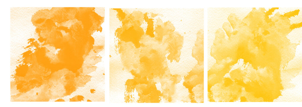 Manchas de acuarela azul abstractas texturizadas sobre fondo blanco
