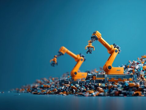 Recycle technology robot arm factory waste sorting automation recycle technology robot arm factory waste sorting automation with industrial