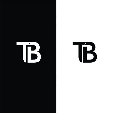 Black and white tb monogram on contrasting backgrounds keywords: tb, monogram, letters, alphabet