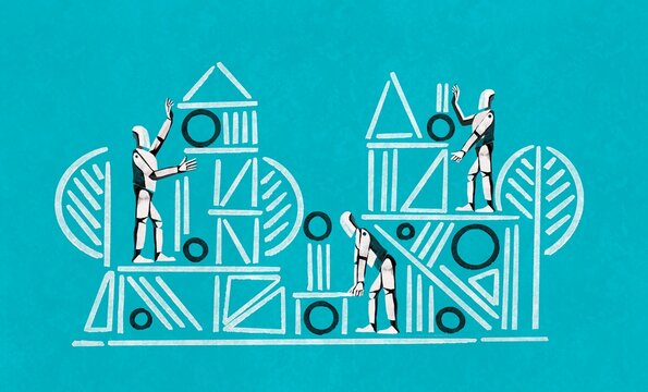 AI Agents Building a Digital City