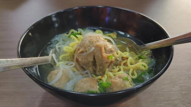 Meatballs, a traditional Indonesian food