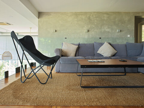 Modern Living Room With Cozy Seating and Natural Light