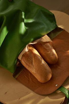 Baguettes in a backpack