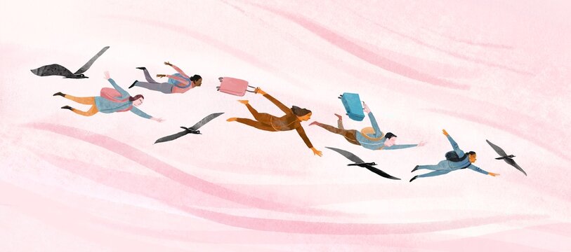 Immigrants as a Flock Seeking a New Life